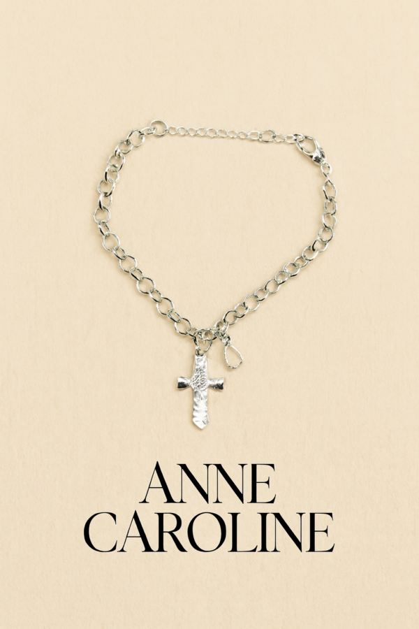 ✝️ Pulseira Prata 925 com Pingente de Cruz e Zircônias Transparentes