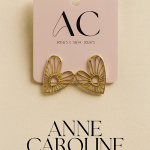 ❤️ Brinco Coração Vazado Orgânico