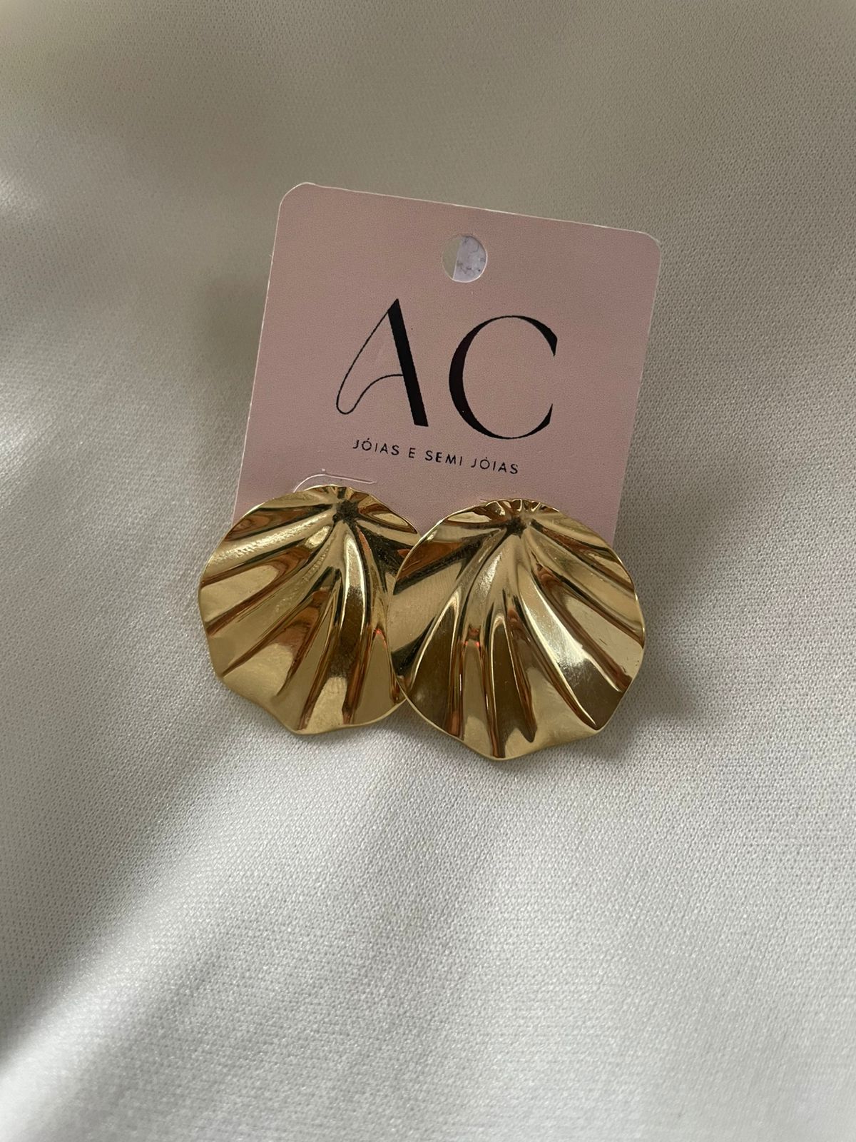 ✨Brinco Estilo Concha no Orgânico em Ouro 18k - Imagem 3