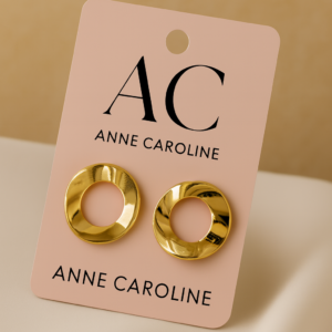 Brinco Redondo Orgânico em Ouro 18k